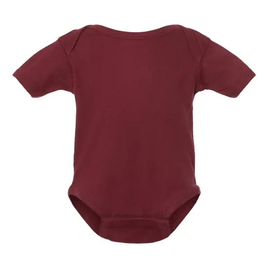 Rabbit Skins&reg; Infant Baby Rib Bodysuit Short Sleeve Maroon {2}