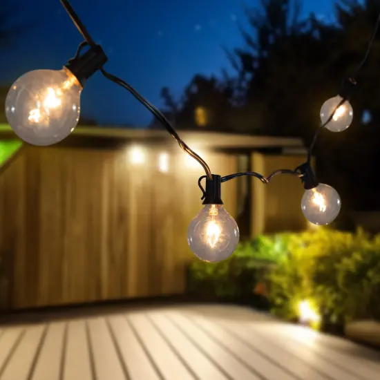 Northlight G50 Globe Christmas String Lights - 9' Black Wire - 20ct {6}