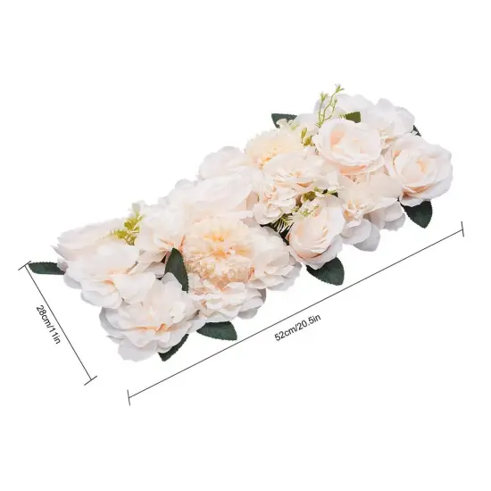 10 Pcs Dining Table Flower Centerpiece Champagne Silk Rose for Wedding 52*28cm {2}