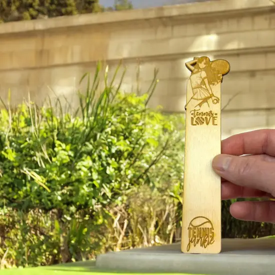 Bookmark - Tennis Love - Birch wood {2}