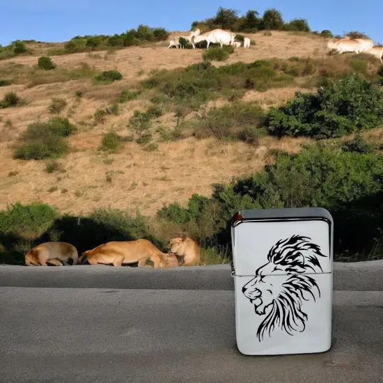 Lighter - Lion CHROME {3}