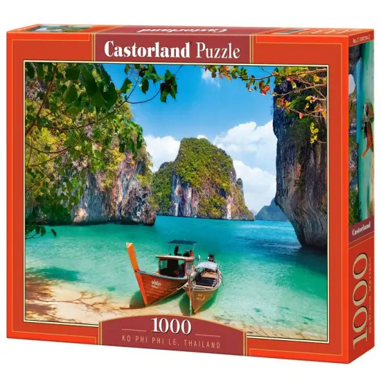 1000 Piece Jigsaw Puzzle, Ko Phi Phi Le, Thailand, Asia, Holiday puzzle, touristic place, beach, ocean puzzle, Adult Puzzle, Castorland C-104154-2 {1}