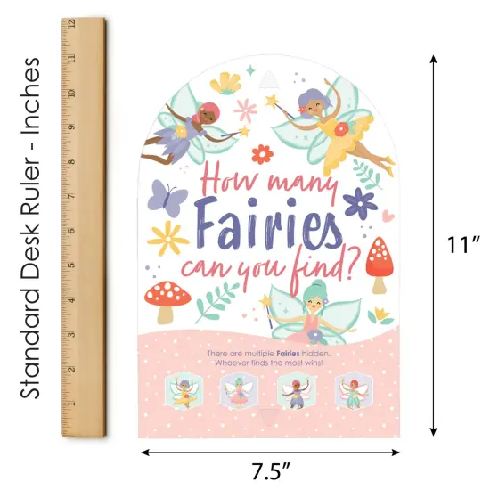 Big Dot of Happiness Let's Be Fairies - Fairy Garden Birthday Party Scavenger Hunt - 1 Stand and 48 Game Pieces - Hide and Find Game {7}
