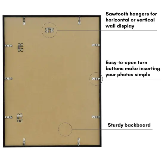 Americanflat Poster Frame - Perfect Frame for Photos and Artwork - Large Picture Frame - Polished Plexiglass - Hanging Hardware with Horizontal and Vertical Display {11}