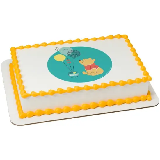 Disney Baby Winnie the Pooh 1st Birthday Edible Cake Topper Image - 7.5" Round {2}