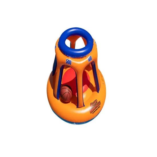 Swim Central Inflatable Giant Shootball Floating Swimming Pool Game - 48" Orange {1}