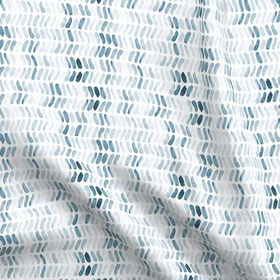 Various Fabrics by the Yard or Fat Quarter Chevron Watercolor Herringbone Navy Blue Spring Summer Custom Printed Fabric by Spoonflower {5}