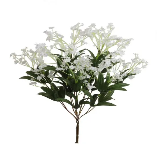 Realistic 19" Silk Baby's Breath Bush - Perfect for Wedding Bouquets and Home Decor {1}