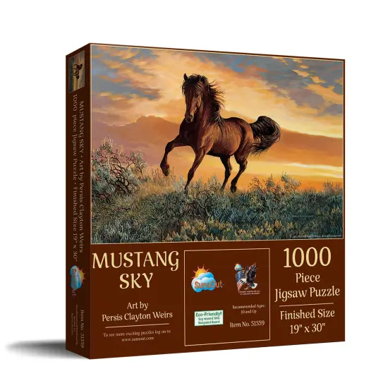 Sunsout Mustang Sky 1000 pc Jigsaw Puzzle 51559 {3}