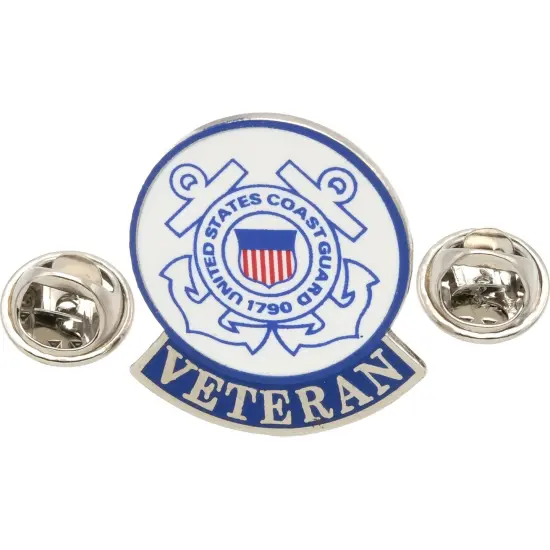 U.S. Coast Guard Logo Veteran Pin 1" {1}