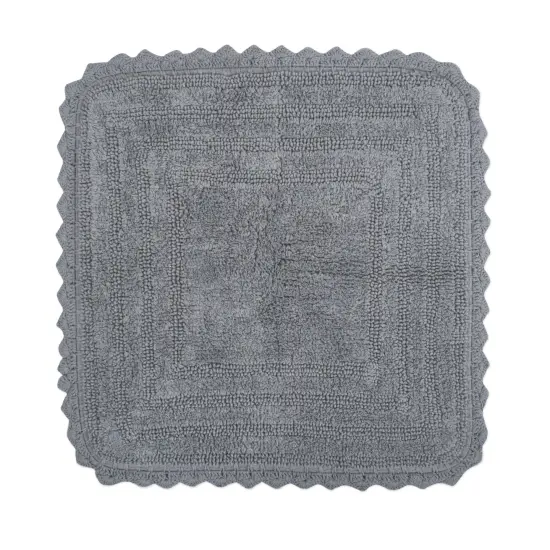 DII Gray Square Crochet Bath Mat {1}
