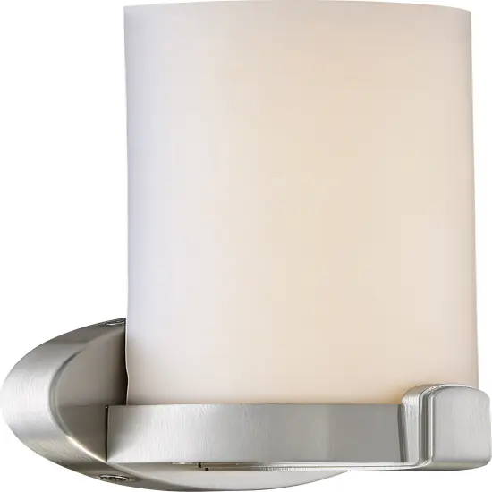Nuvo Loop 1-Light LED Single Wall Sconce Vanity Light in Brushed Nickel Finish {1}