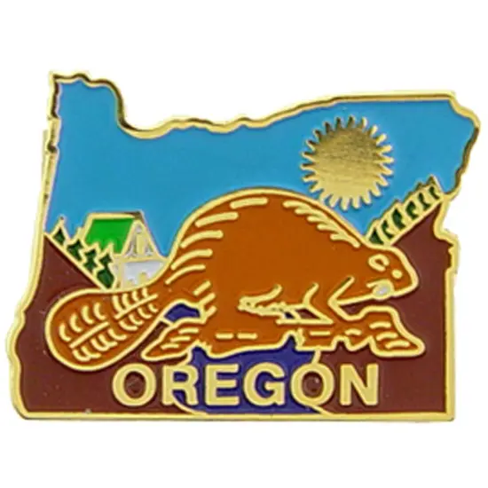 Oregon Map Pin 1" {1}
