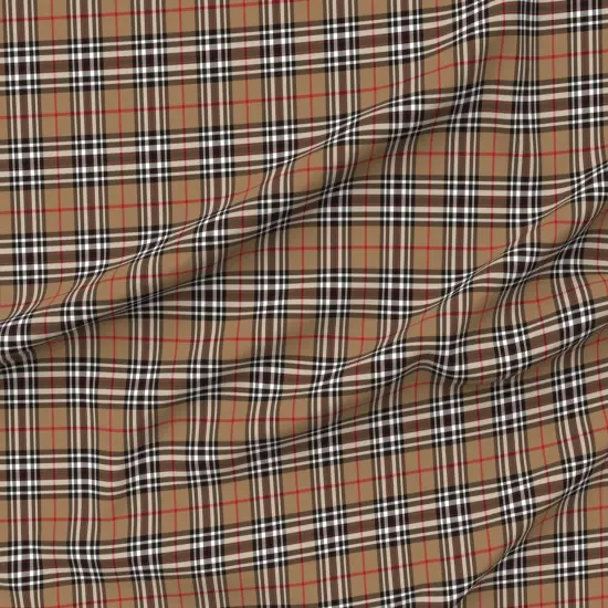Various Fabrics by the Yard or Fat Quarter Tartan Plaid Scottish Tan Brown Black White Custom Printed Fabric by Spoonflower {6}