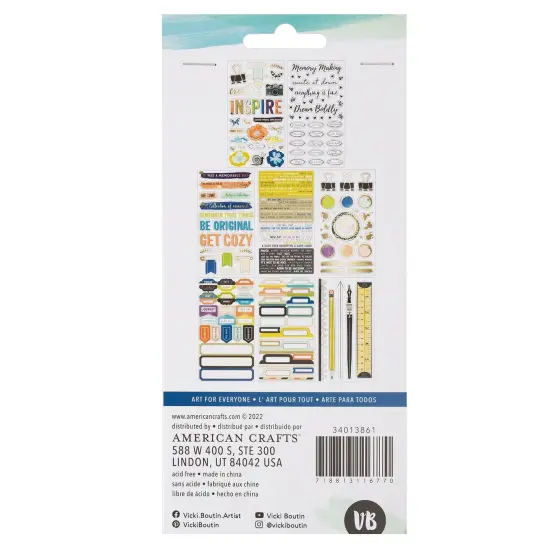 Vicki Boutin Print Shop Sticker Book-W/Gold Foil Accents 238/Pkg {2}