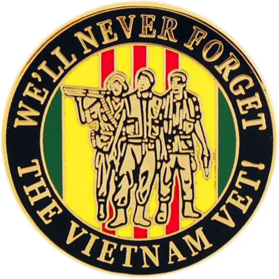 Don't Forget The Vietnam Vet Pin 1" {1}