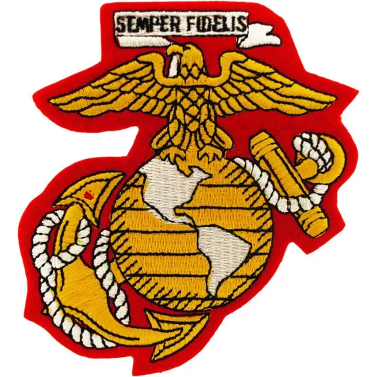 EagleEmblems PM1685 Patch-USMC EGA (04) (YLW/WHT) (4.125'') {1}