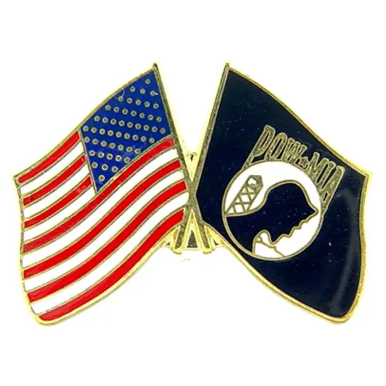 POW MIA & American Flag Pin 1" {1}