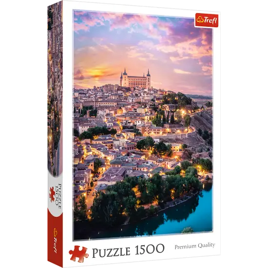 1500 Piece Jigsaw Puzzles, Toledo Spain at Sunset, European City Puzzle, Romantic City Puzzle, Adult Puzzles, Trefl 26146 {1}