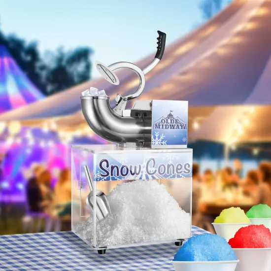 Olde Midway&nbsp;Commercial&nbsp;Snow Cone Machine, Shaved Ice Maker with Stainless Steel Scoop {4}