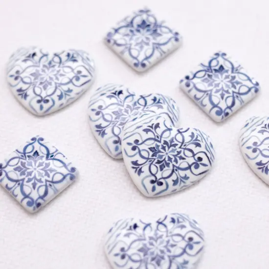 K&Company Antique Garden Tile Hearts 9/Pkg {3}