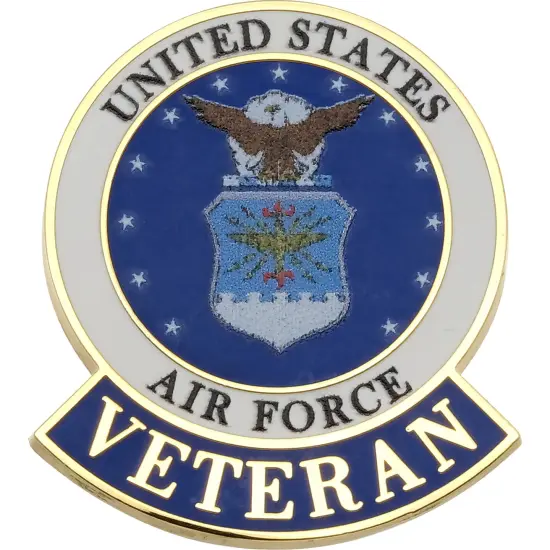U.S. Air Force Veteran Pin 1" {1}