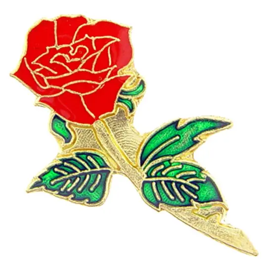 Rose Red Pin 1" {1}