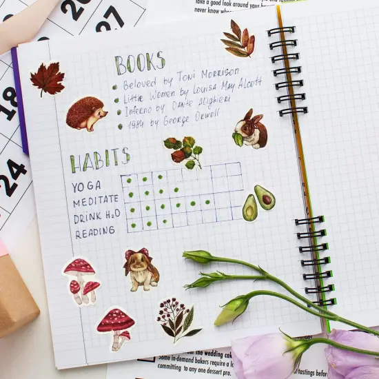 Wrapables 3 Rolls Decorative Washi Tape Stickers for Scrapbooking, Stationery, Diary, Card Making (300 pcs) Light Pink {3}