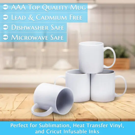 ProSub Mug & Cup Sublimation Blanks Sample Pack - 6 Piece {6}