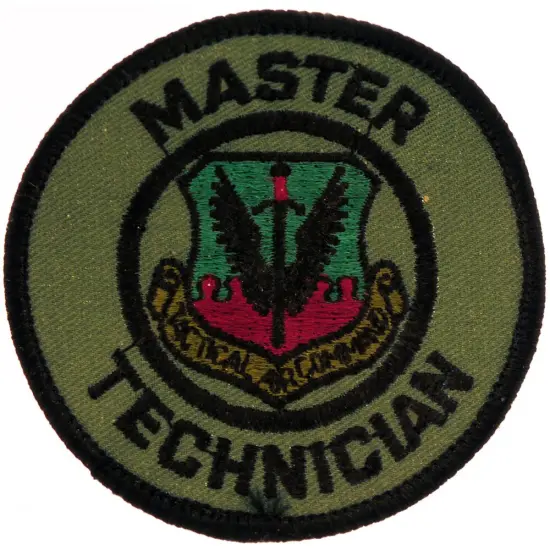 Eagle Emblems Patch-USAF, Tactical Air Command (Subdued) Master Technician (3") {1}