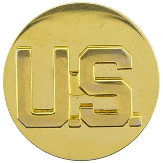 U.S. Army Enlisted U.S. Letters Pin Gold Plated 1 1/16" {1}