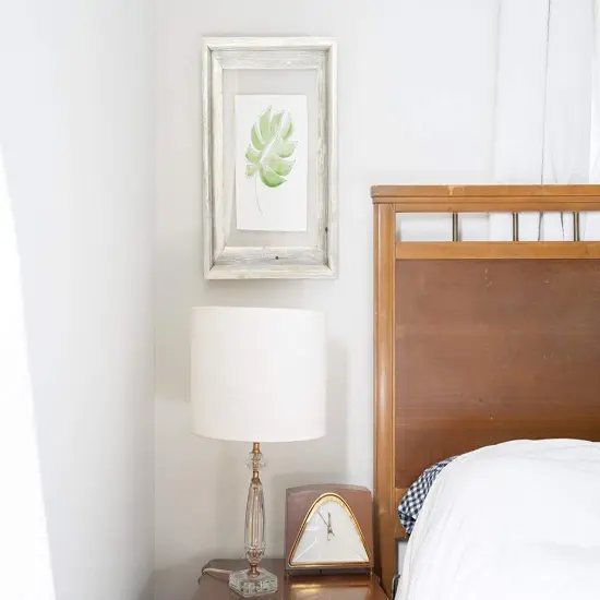 Rustic Farmhouse Signature Series Reclaimed Solid Wood Floating Picture Frame Grey {6}