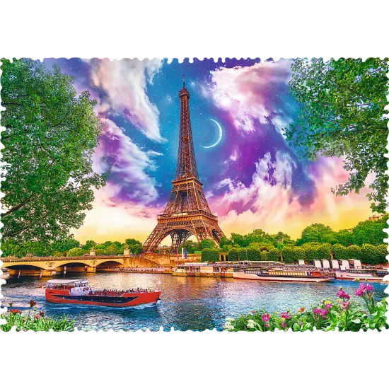 Crazy Shape 600 Piece Jigsaw Puzzles, Sky Over Paris, Puzzle of France, Eiffel Tower and French Cityscape, Adult Puzzles, Trefl 11115 {2}