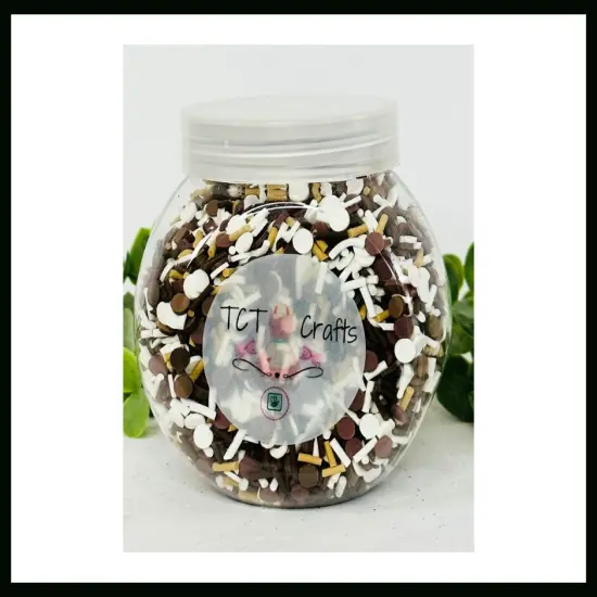 150g Smore's Themed Polymer Clay Faux Sprinkle Mix - Ideal for Fake Bakes, Clay Art, Slime - Unique and Playful {2}