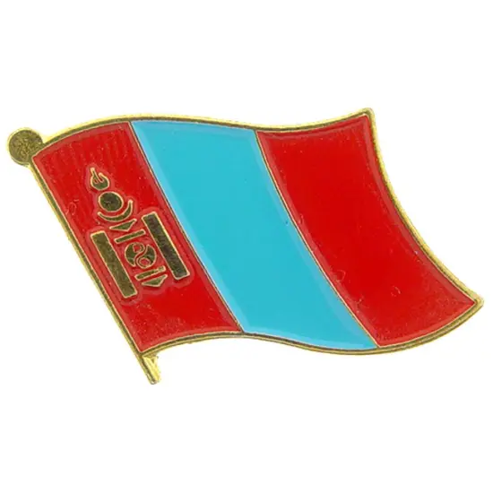 Mongolia Flag Pin 1" {1}