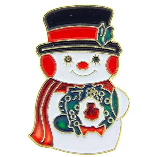 Snowman Pin 1" {1}