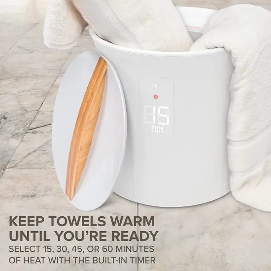 Live Fine Bathroom Towel Warmer, Small Blanket & Towel Heater White {5}