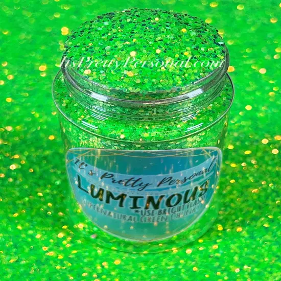 &ldquo;Supernatural Green Chunky&rdquo; (Medium Cut)- Luminous Reflective Glitter Collection {2}