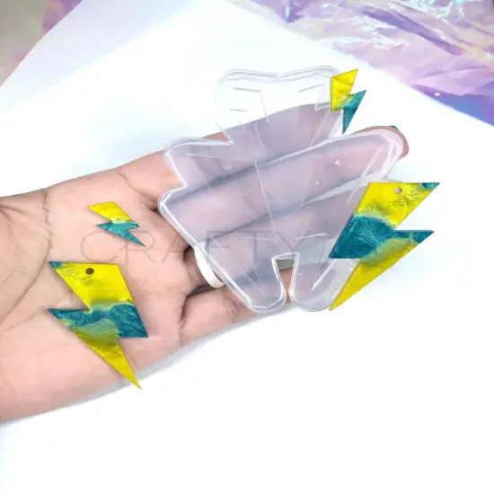 Bolts Dangle 1.75in Earrings Silicone Mold {1}