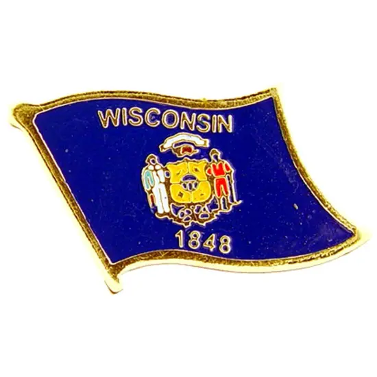 Wisconsin Flag Pin 1" {1}