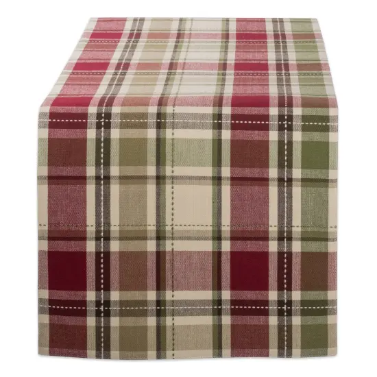 DII Homespun Plaid Table Runner 13x108 {1}