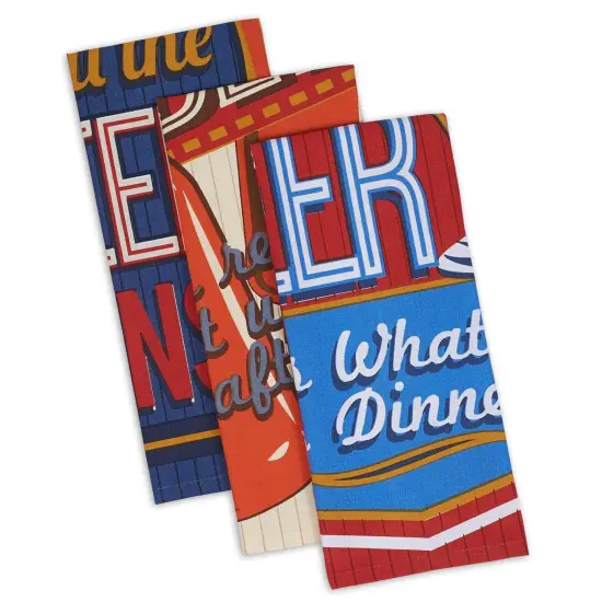 DII Assorted Retro Beer Print Dishtowel (Set of 3) {1}