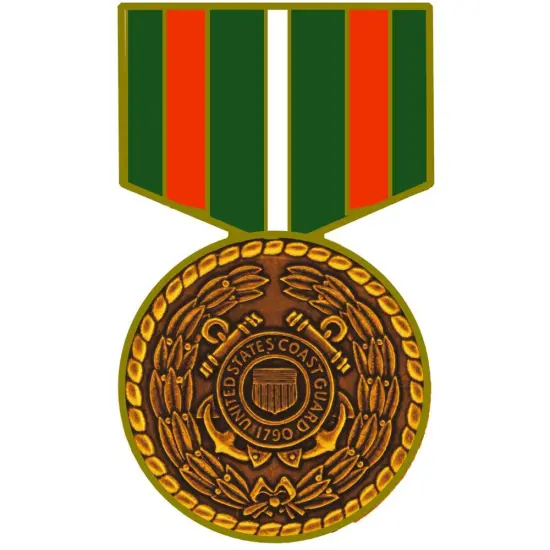 United States Coast Guard USCG Outstand. Service Medal Pin (1-3/16") {1}