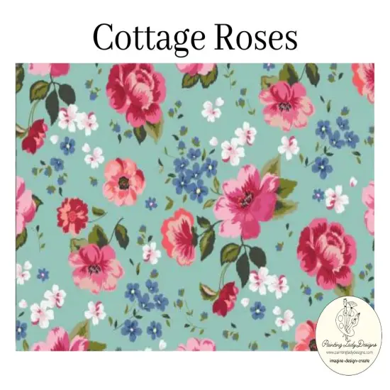 Cottage Roses Art Papers for Decoupage and Mixed Media (medium) {1}
