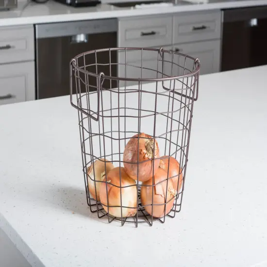 DII Metal Basket Bronze Round Small {2}