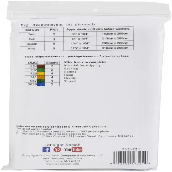 Jack Dempsey Stamped White Quilt Blocks 18"X18" 6/Pkg-Golden Sunflowers {2}