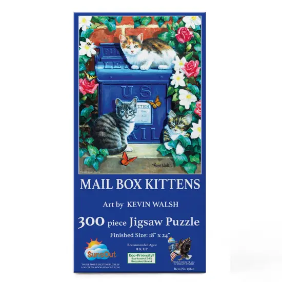 Sunsout Mail Box Kittens 300 pc Jigsaw Puzzle 13840 {4}
