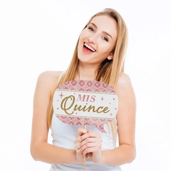Big Dot of Happiness Mis Quince Anos - Quinceanera Sweet 15 Birthday Party Photo Booth Props Kit - 20 Count {4}