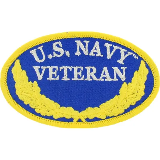 U.S. Navy Veteran Patch Blue & Yellow 3" {1}