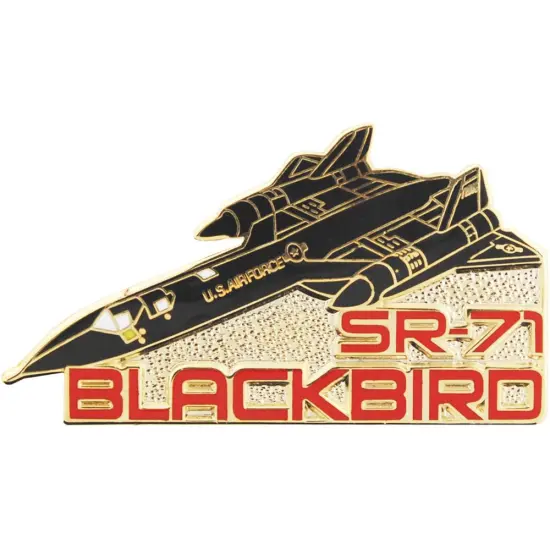 SR-71 Blackbird Airplane Pin Left 1 1/2" {1}